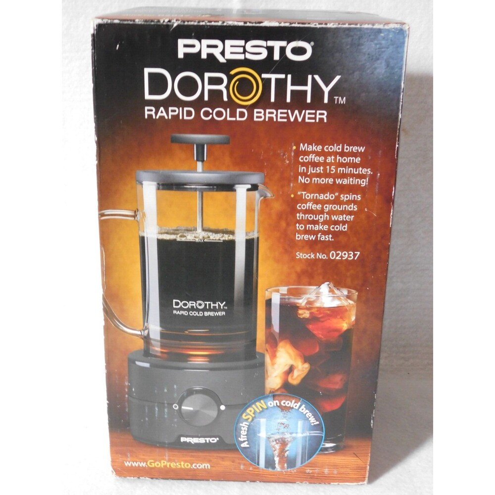 Presto Dorothy Rapid Cold Brewer Make Homemade Cold Brew Coffee Model 02937 NEW
